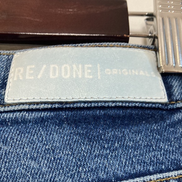 ReDone Jeans Womens 23 Originals High Rise Ankle Crop Stretch Blue Mid 70s - Picture 8 of 12